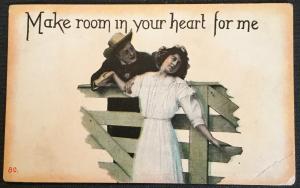 Vintage Postcard Used Couple “Make Room in you heart for me.” LB