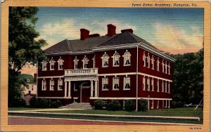 1930s HAMPTON VIRGINIA SYMS-EATON ACADEMY LINEN POSTCARD 38-216