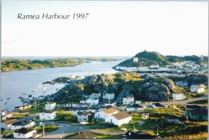 Ramea Harbor 1997, Newfoundland, Canada aerial birds eye postcard (6-7108)