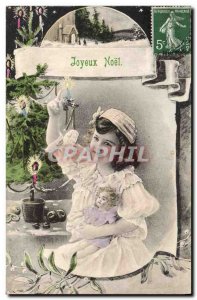 Old Postcard Fun Children Christmas Doll