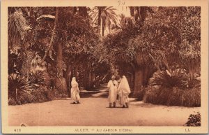 Algeria Algiers Alger Au Jardin D'Essai Vintage Postcard C171