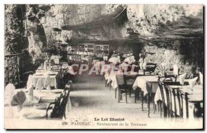 Padirac Old Postcard Restaurant of the terrace