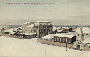 chile, PUNTA ARENAS, Magallanes, Avenida Colon, Teatre Municipal Theatre (1910s)