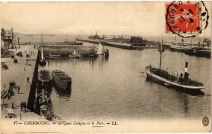 CPA CHERBOURG - Le Quai Caligny et le Port (245625)