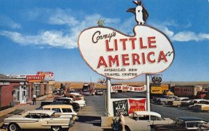 COVEY'S LITTLE AMERICA Wyoming Lincoln Highway Roadside 1950s Vintage Postcard