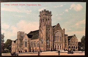 Vintage Postcard 1907-1915 Trinity Lutheran Church, Hagerstown Maryland (MD)