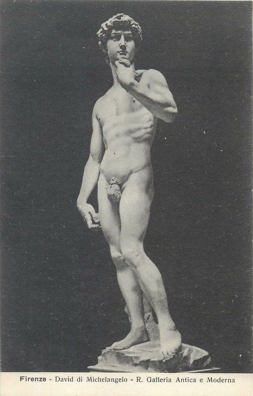 Postcard Italy Firenze David di Michelangelo