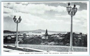 AUCKLAND, NEW ZEALAND ~ View of NORTH SHORE & RANGITOTO from Museum   Postcard