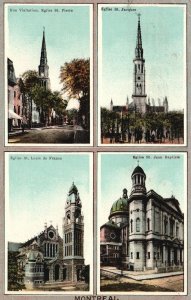 Vintage Postcard 1912 Eglise St. Pierre Jacques Louis De France Jean Mont. CAN