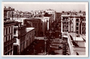 Casablanca Morocco Postcard Boulevard from the Station c1930's RPPC Photo