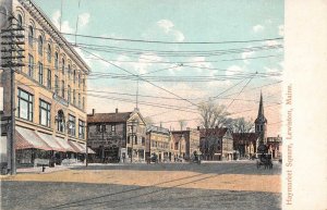 HAYMARKET SQUARE LEWISTON MAINE POSTCARD (c. 1910)