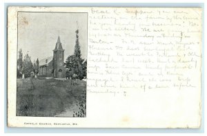 1906 Catholic Church Newcastle Maine ME Joice Gardiner Posted Postcard 