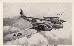 Postcard Airplane US Army Pursuit Plane in Flight Bell XFM-1