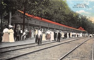 J41/ Sylvan Beach New York Postcard c1910 O&W Railroad Depot Station 207