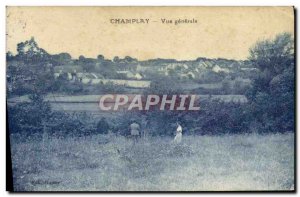 Postcard Old Champlay Vue Generale