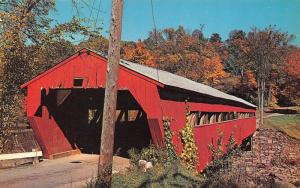 Taftsville Vermont~Taftsville Covered Bridge~Woodstock Bridge~Chrome Postcard