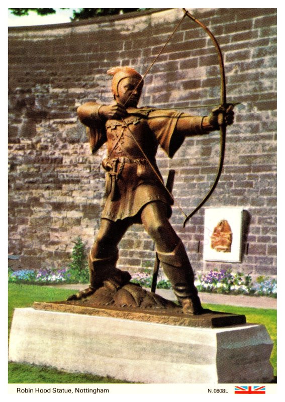 Postcard UK ENG Nottingham - Robin Hood Statue