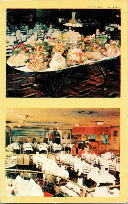 Wivel Restaurant 54th St. Broadway New York City NYC NY Dinner Shows Postcard 