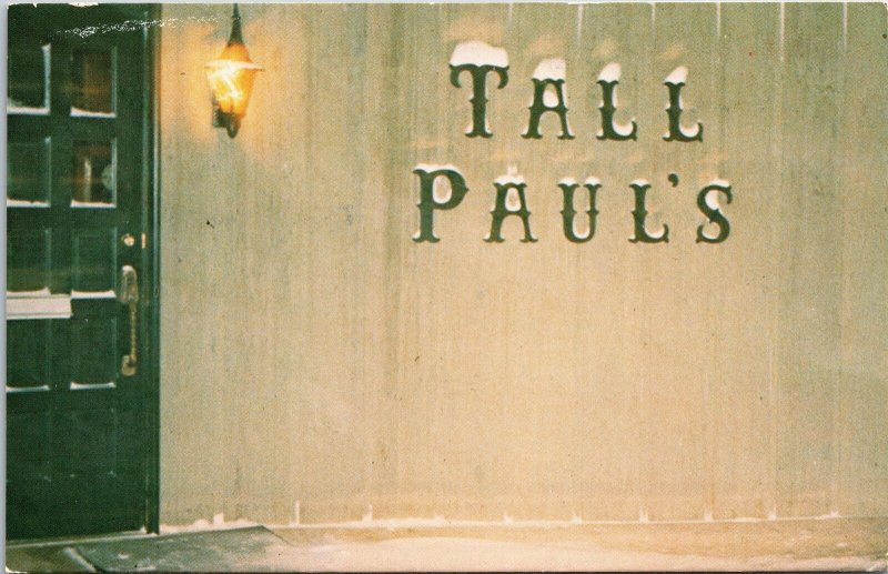 VINTAGE POSTCARD TALL PAUL'S FINE FOODS RESTAURANT DOWNTOWN ALGONA IOWA 1970s