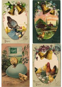 EASTER LOT OF EMBOSSED, ARTIST SIGNED 400 CPA Pre-1930 w. BETTER, PART 3.(L3114)