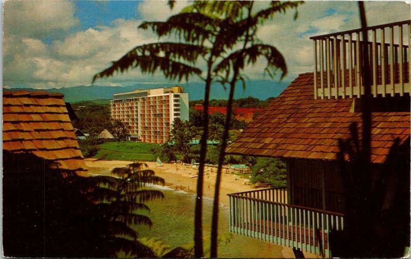 Kauai Surf Kalapaki Beach Pali Kai Cliff Cottages Hawaii HI Postcard VTG UNP 