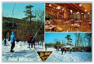 c1960's Ski Minne Restaurant Scene Lake Minnewaska New York NY Unposted Postcard