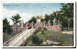 Old Postcard Lourdes Calvary
