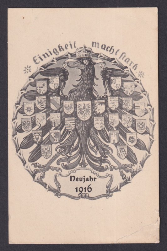 Vinatge postcard GERMANY WWI Patriotic Feldpost