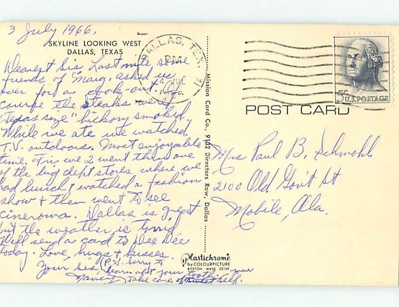 Pre-1980 PANORAMIC VIEW Dallas Texas TX hp4330