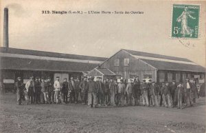Nangis France Hurtu Car Factory Workers Vintage Postcard AA73549