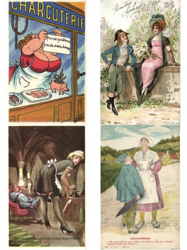 HUMOUR COMIC 105 CPA pre- 1950