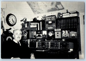 c1910's Amateur Radio Station VO1FU Max B. Simmons Ham Radio Shack Postcard