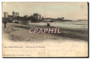 Old Postcard Royan Pontaillac Cottage on the Rocks
