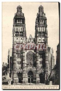 Postcard Old Tours L and L Cathedrale St Gatien built during three centuries ...