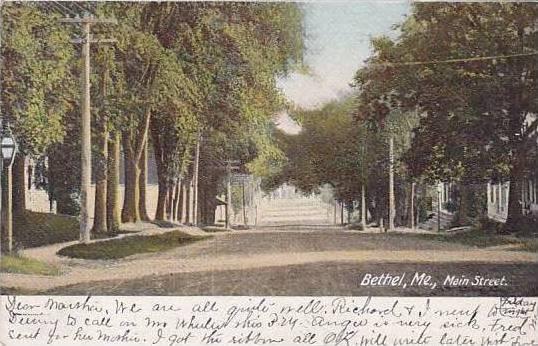 Maine Bethel Main Street 1908