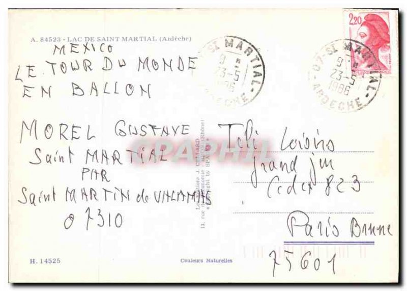 Postcard Modern Lake Saint Martial Ardeche