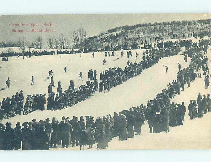 Pre-Chrome SKIING SCENE Montreal Quebec QC AG5384