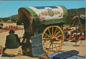 Portugal Postcard - Typical Algarvio Cart at Market, Monchique, Algarve RR10485