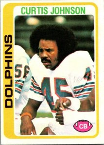 1978 Topps Football Card Curtis Johnson Miami Dolphins sk7226