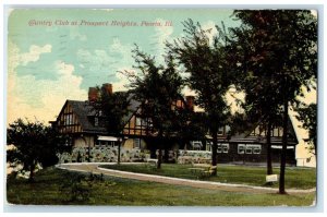 1912 Country Club Prospect Heights Exterior Building Peoria Illinois IL Postcard