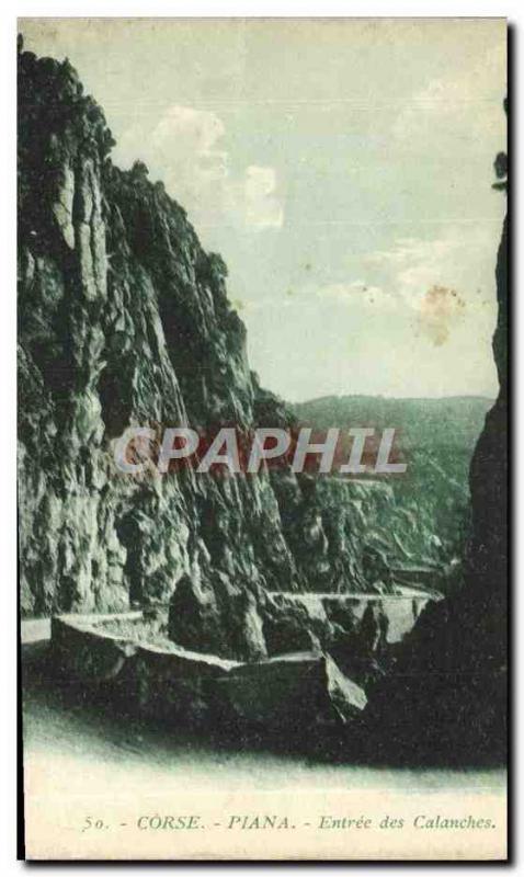 Old Postcard Corsica Piana Entree Des Calanches