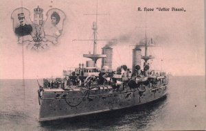 Postcard Italian Royal Navy Battleship Vettor Pisani - 2