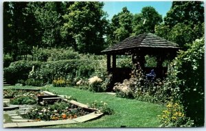 Postcard - Sunken Garden, Kingwood Center - Mansfield, Ohio