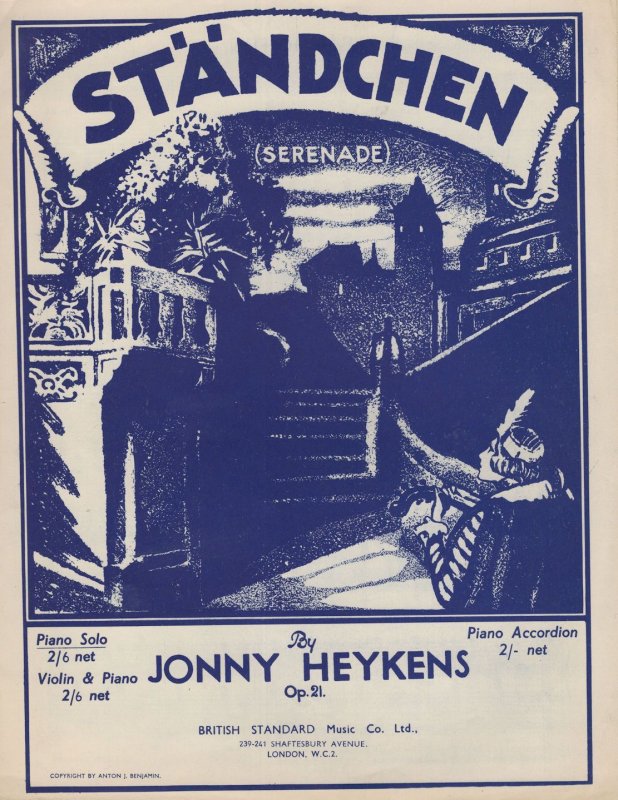 Standchen Serenade Johnny Heykens Sheet Music