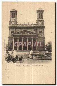 paris Old Postcard Church of Saint Vincent de Paul