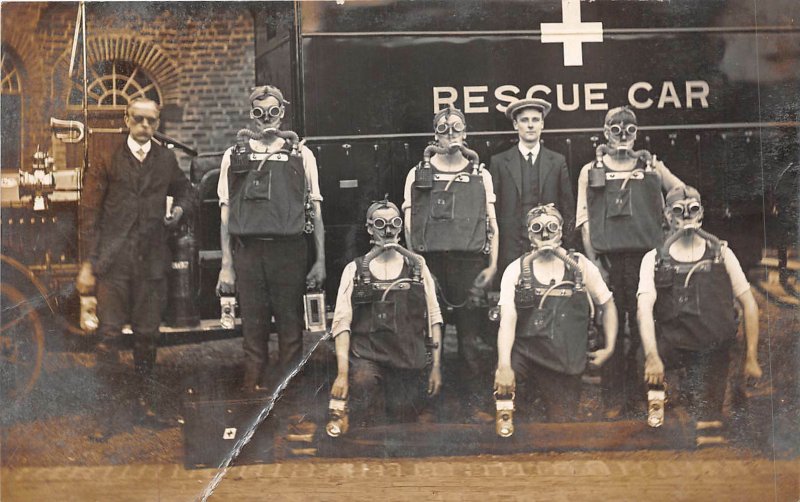 uk52651 rescue car real photo  Staffordshire  Staffordshire coal minners fireman