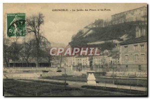 Old Postcard Grenoble The Garden of Flowers and strong