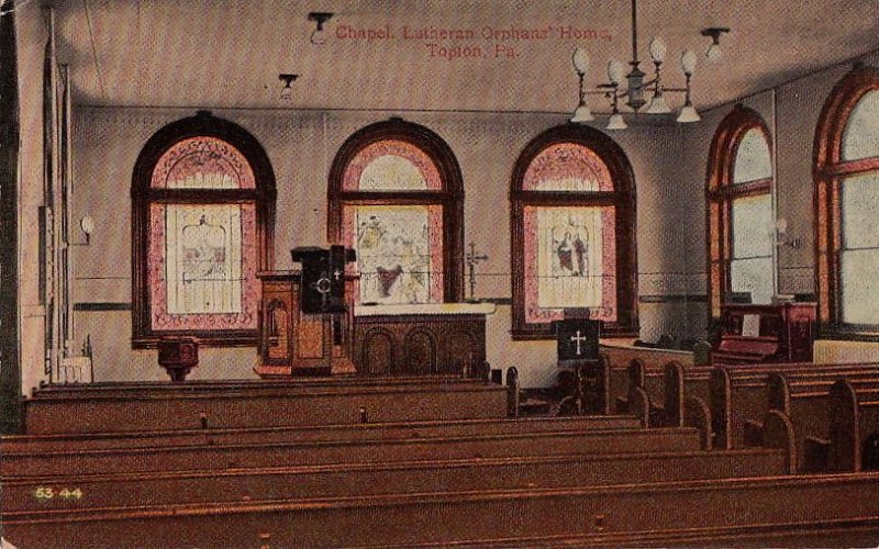 Postcard Chapel Lutheran Orphans' Home Topton PA