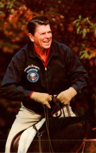 President Ronald Reagan On Horseback
