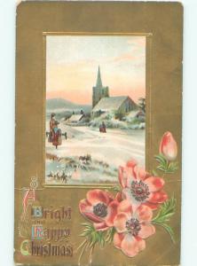 Divided-Back CHRISTMAS SCENE Great Postcard W9488